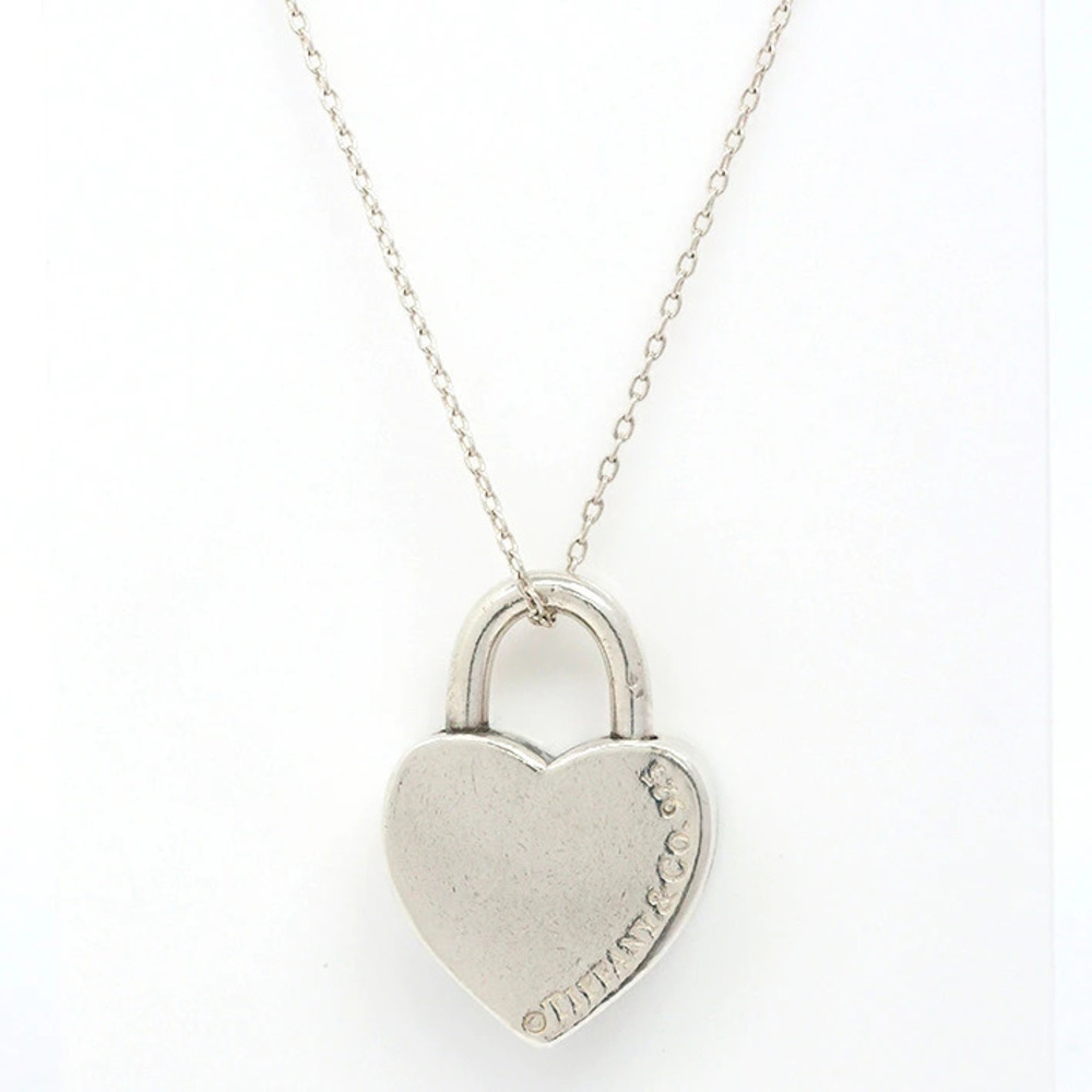 Tiffany Co to Heart Lock Silver Pendant